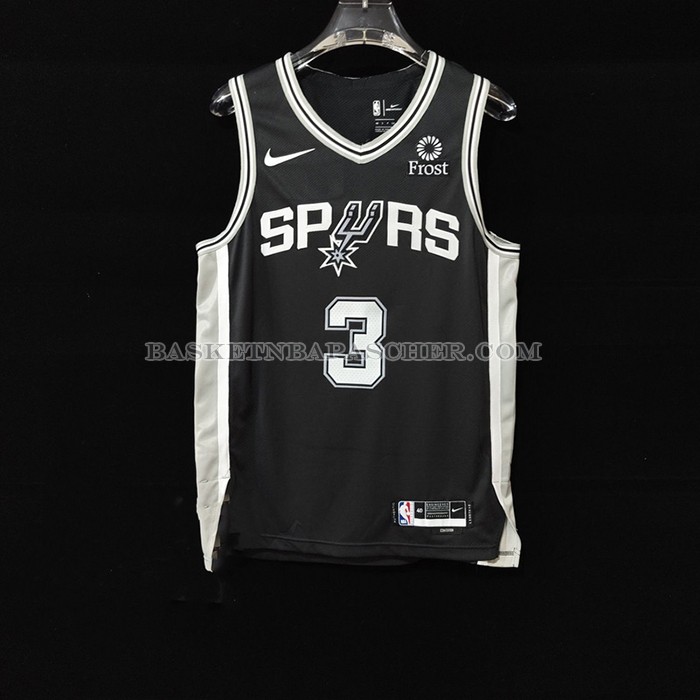 Maillot San Antonio Spurs Keldon Johnson NO 3 Icon Authentique Noir